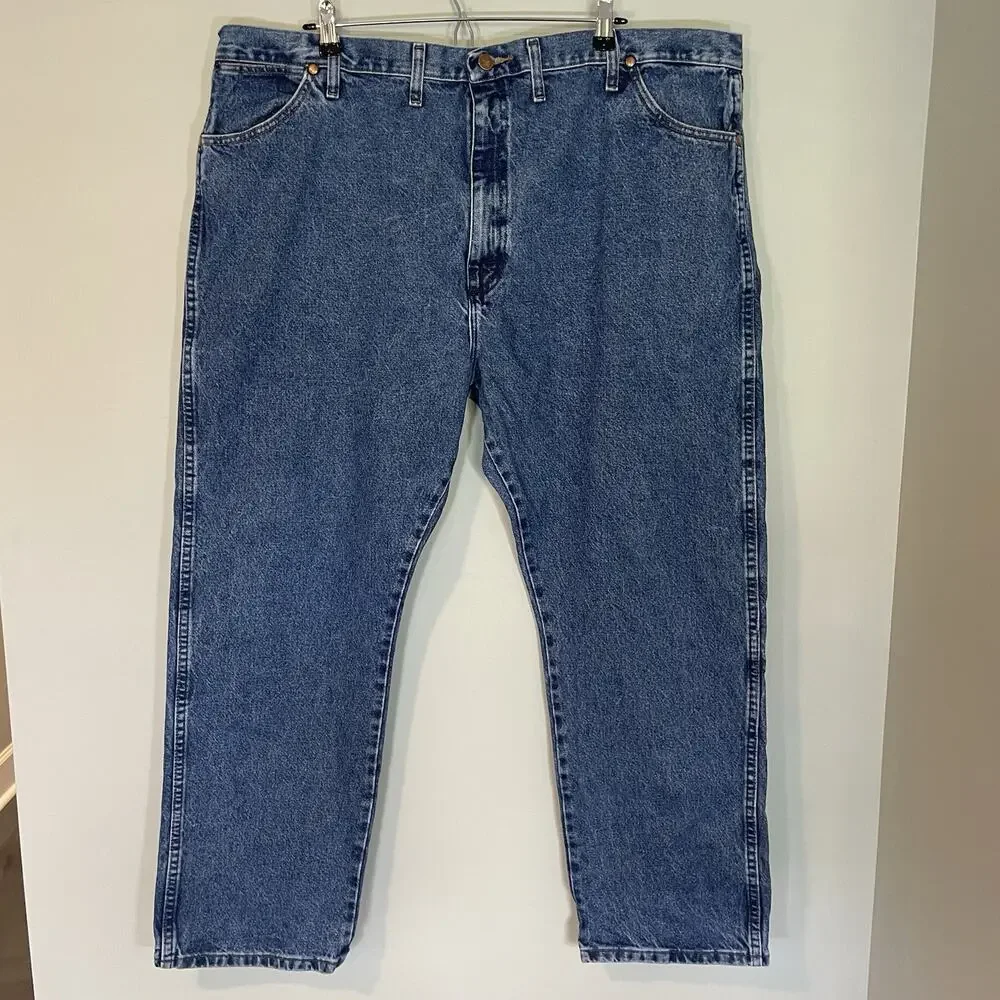 Wrangler 13MWZGK Cowboy Cut‎ Original Fit Blue Denim Jeans Men's 46x30 Rodeo